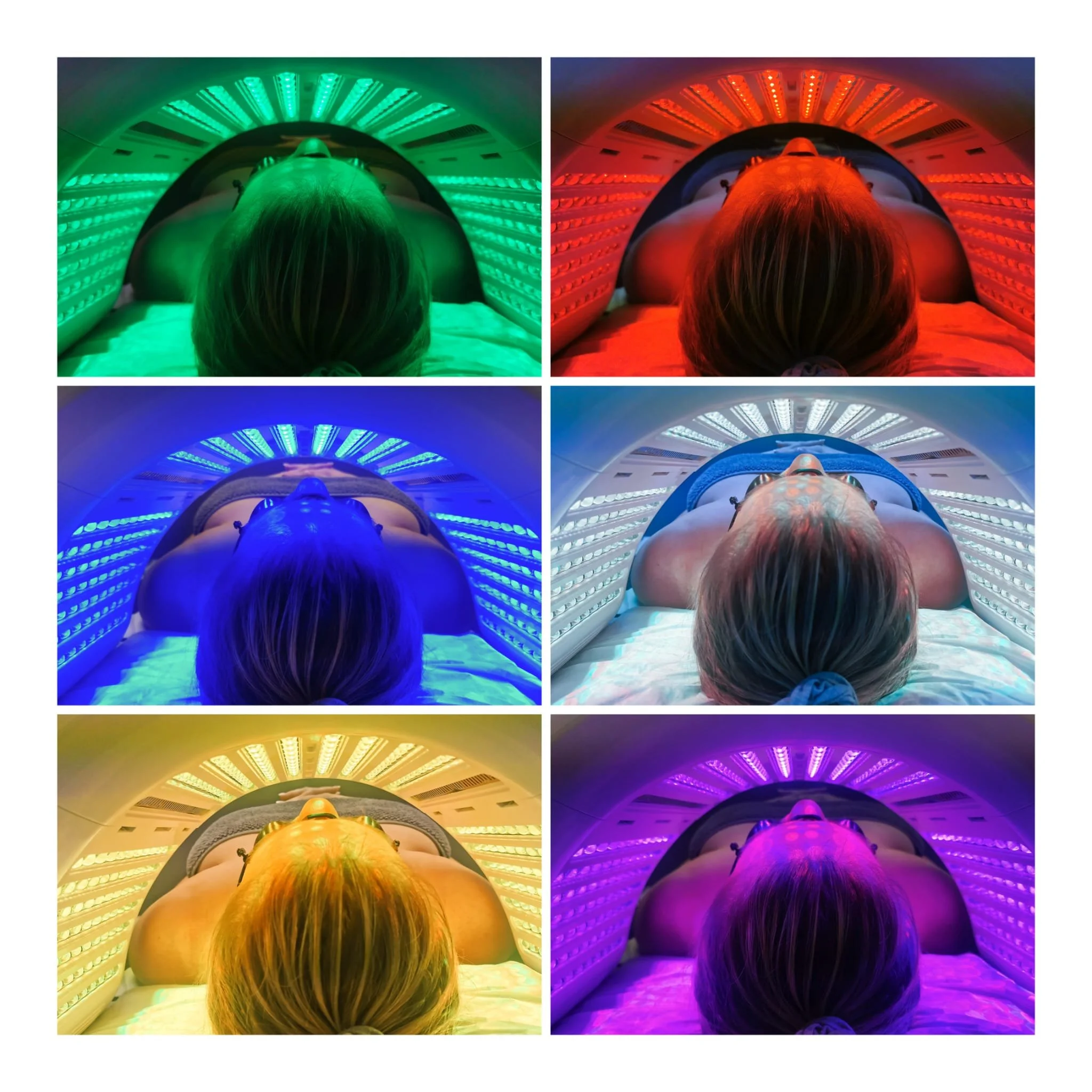 LED light therapy treatment session