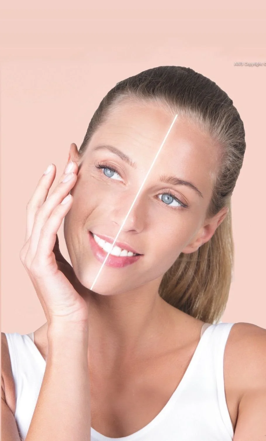 Before and after skincare treatment comparison